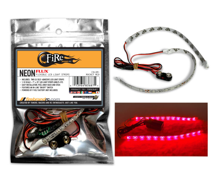NEON-FLUX™ LED Light Strips. 7" x .25" (RED)