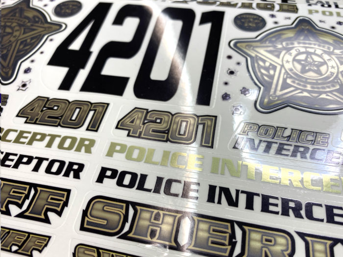 POLICE 1 DECALS (GOLDEN) - Image 2