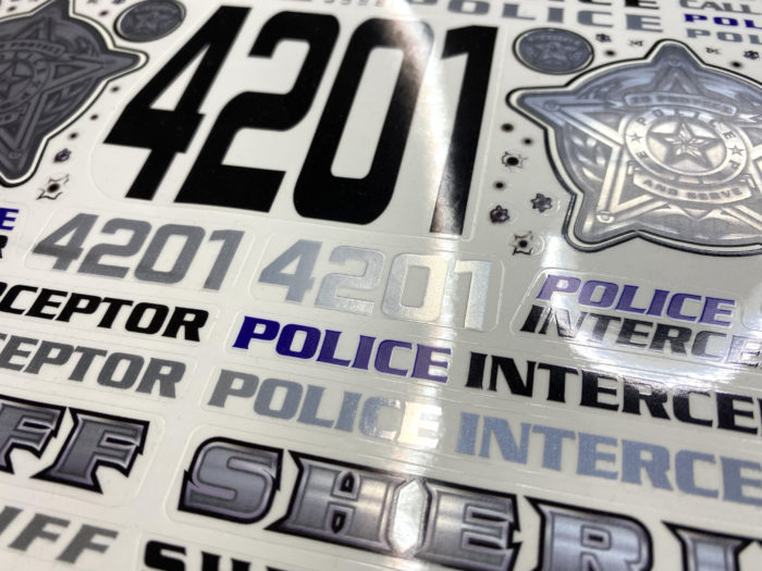 POLICE 1 DECALS (SILVER) - Image 2