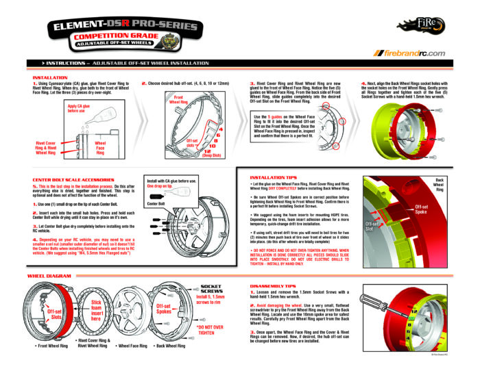 ELEMENT-DSR 0˚ PRO-SERIES COMPETITION DRIFT KIT 1:10 SCALE (ADJUSTABLE HUB OFF-SETS) - Image 13