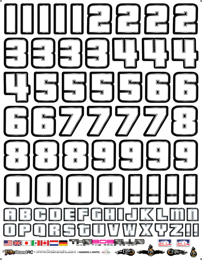 NUMB3RS 2 LIBERTY DECALS (White w/Silver & Black) - Image 2