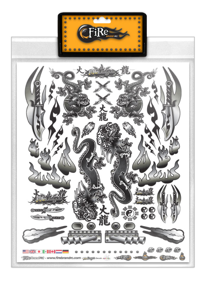 DRAGON BLACK DECALS