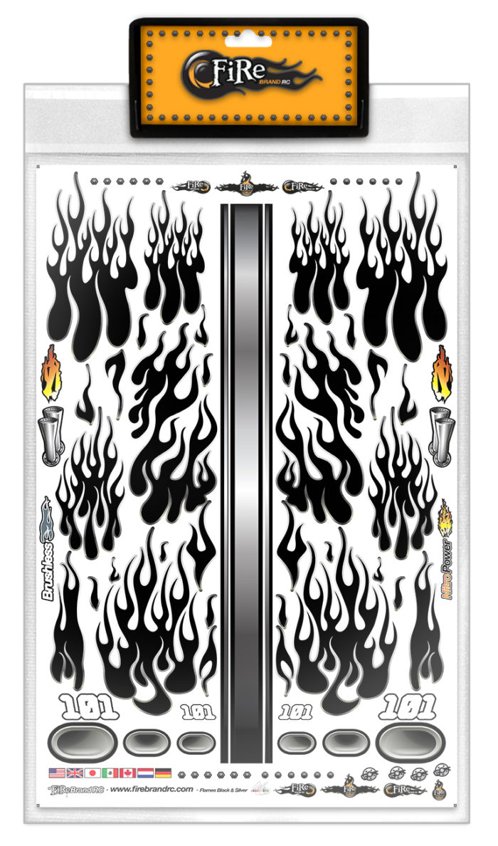 FLAMES 1 BLACK w/SILVER