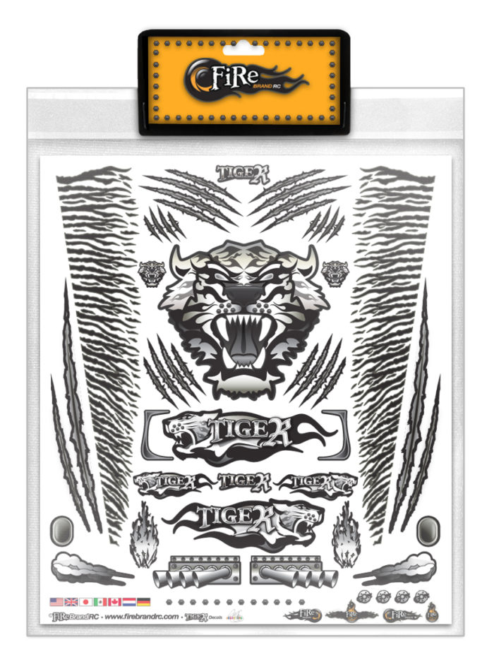 TIGER BLACK DECALS