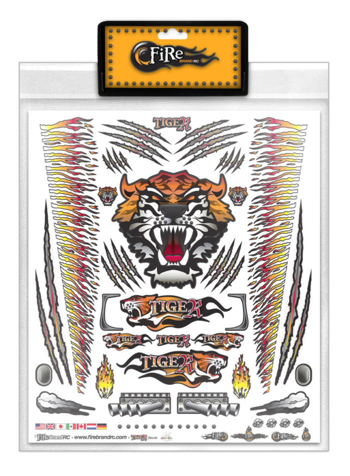 TIGER ORANGE DECALS